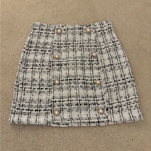 Cable knit mini skirt